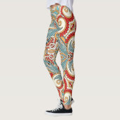 Abstract Graphical Herhaal Wallpaper Leggings (Links)