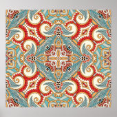 Abstract  Graphical Herhaal Wallpaper Poster (Voorkant)