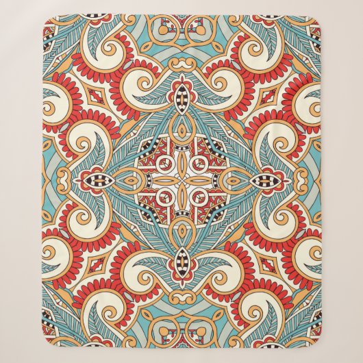 Abstract Graphical Herhaal Wallpaper Sherpa Deken (Voorkant)