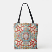 Abstract Graphical Herhaal Wallpaper Tote Bag (Achterkant)