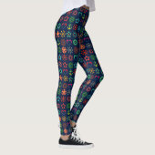 Abstract, grappig, vormen, retro leggings (Rechts)