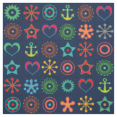 Abstract, grappig, vormen, retro stof (Swatch)