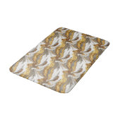 Abstract Gray Marble Texture with Flowing Gold Badmat (Gekanteld)