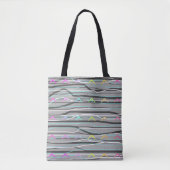 ABSTRACT GRAY TOTE BAG (Voorkant)