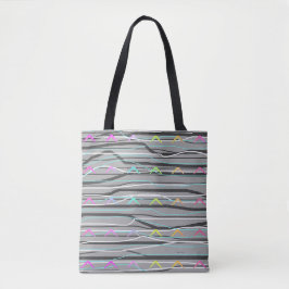 ABSTRACT GRAY TOTE BAG