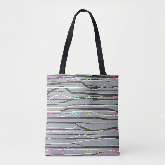 ABSTRACT GRAY TOTE BAG (Voorkant)