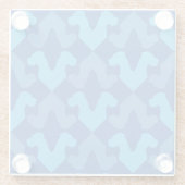 Abstract Great Dane Blue Head Patroon Glazen Onderzetter (Achterkant)