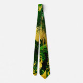 Abstract Green and Gold Metal Textures Stropdas (Achterkant)