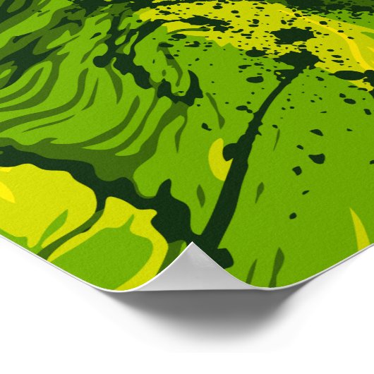 Abstract Green Energy Splash Poster (Hoek)