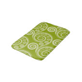 Abstract Green Fern Frond Swirl Bath Mat (Gekanteld)