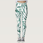 Abstract Green Foliage Leggings (Voorkant)