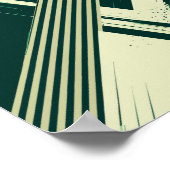 Abstract Green Geometric Strikes Poster (Hoek)