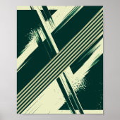 Abstract Green Geometric Strikes Poster (Voorkant)