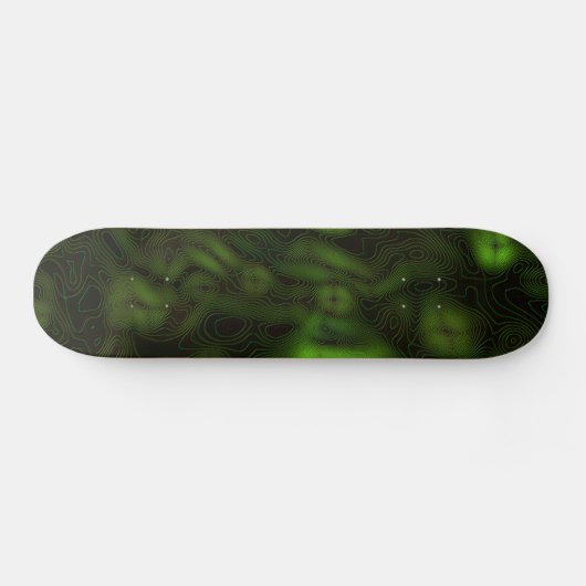 Abstract Green Glow Skateboard (Horizontaal)