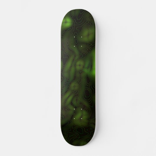 Abstract Green Glow Skateboard (Voorkant)