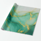 Abstract Green Marble Cadeaupapier (Uitgerold)