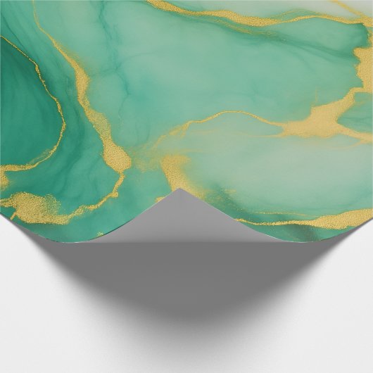 Abstract Green Marble Cadeaupapier (Hoek)