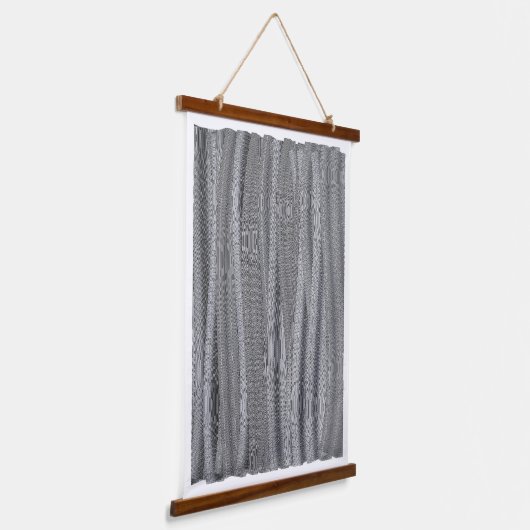 Abstract Greyscale Geometric Pattern Tapestry  Hangend Wandkleed (Gebogen)