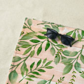 Abstract Griekenland op Faux Wood Background Strandlaken (In situ)