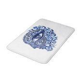 Abstract Grieks Evil Eye Met Grieks Key Badmat (Gekanteld)