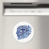 Abstract Grieks Evil Eye Met Grieks Key Magneet (Insitu (Vaatwasser))
