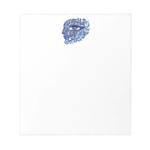 Abstract Grieks Evil Eye Met Grieks Key Notitieblok