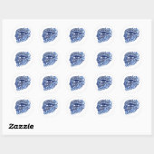 Abstract Grieks Evil Eye Met Grieks Key Ronde Sticker (Vel)