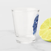 Abstract Grieks Evil Eye Met Grieks Key Shot Glas (Links)