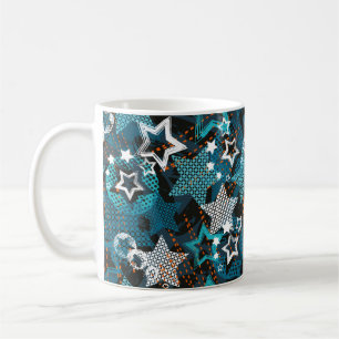 Abstract grijpsterpatroon Creatief de achtergrond Koffiemok
