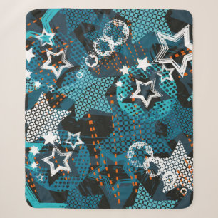 Abstract grijpsterpatroon Creatief de achtergrond Sherpa Deken