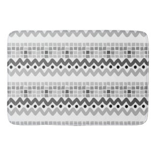 Abstract grijs Azteeks geometrisch patroon Badmat