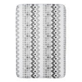 Abstract grijs Azteeks geometrisch patroon Badmat (Voorkant Verticaal)