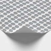 Abstract grijs bladpatroon cadeaupapier (Hoek)