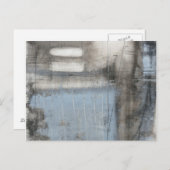 Abstract grijs en blauw schilderen briefkaart (Voorkant / Achterkant)