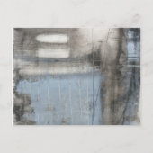 Abstract grijs en blauw schilderen briefkaart (Voorkant)