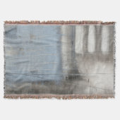 Abstract grijs en blauw schilderen deken (Voorkant)