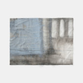 Abstract grijs en blauw schilderen fleece deken (Voorkant (Horizontaal))