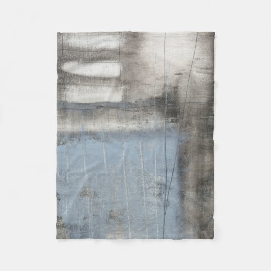 Abstract grijs en blauw schilderen fleece deken (Voorkant)