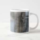 Abstract grijs en blauw schilderen grote koffiekop (Rechts)