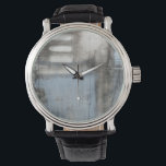 Abstract grijs en blauw schilderen horloge<br><div class="desc">Een Jennifer Goldberger abstract grijs en blauw schilderij. Het ziet eruit als een bewolkte dag die een regenbui kan worden. Als je van moderne kunst houdt, dan is dit de afdruk voor je. Pak er vandaag een!</div>