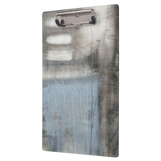 Abstract grijs en blauw schilderen klembord (Links)