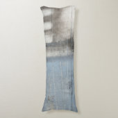 Abstract grijs en blauw schilderen lichaamskussen (Voorkant Verticaal)