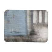 Abstract grijs en blauw schilderen magneet (Horizontaal)