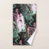 Abstract grijs en roze marmeren tie kleurpatroon bad handdoek (Handdoek)