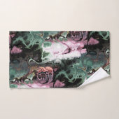 Abstract grijs en roze marmeren tie kleurpatroon bad handdoek (Handdoek)