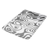 Abstract grijs en wit patroon badmat (Gekanteld)