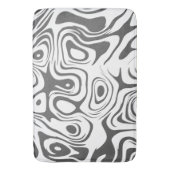 Abstract grijs en wit patroon badmat (Voorkant Verticaal)