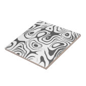 Abstract grijs en wit patroon tegeltje (Zijkant)