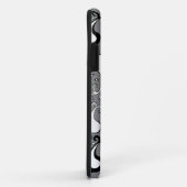 Abstract grijs en wit Tulip Paisley-patroon Case-Mate iPhone Case (Achterkant/rechts)