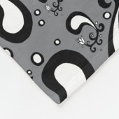 Abstract grijs en wit Tulip Paisley-patroon Fleece Deken (Hoek)